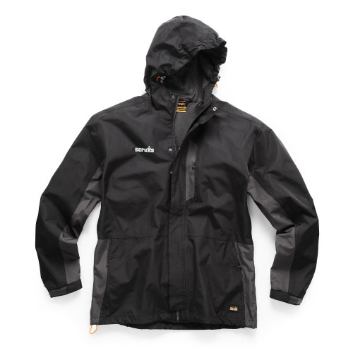 Scruffs Worker Rain Jacket Black / Graphite Medium