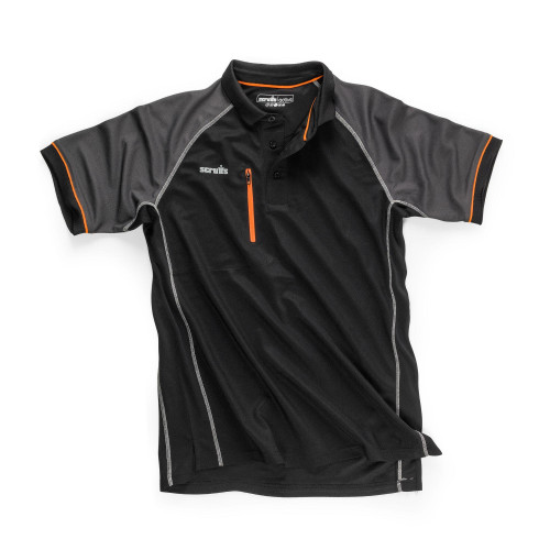 Scruffs Trade Active Polo Black Large