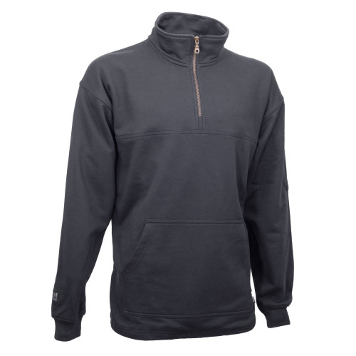 apache sweatshirt in grey, 1/4 Zip work jumper