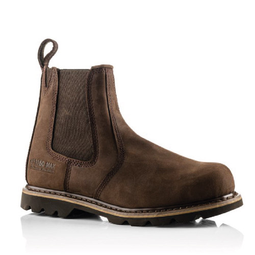 Buckler Buckbootz B1150SM Buckflex Safety Dealer Boot in Brown Chocolate Oil front right main image