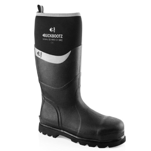 Buckler Buckbootz BBZ6000 black neoprene safety wellington boots main image