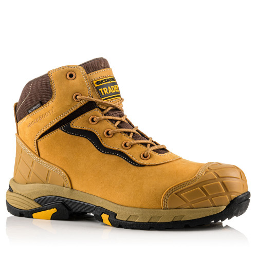 Buckler Buckbootz TRADEZ BLITZ S3 SRC Lightweight Waterproof Black Safety Lace Boot honey tan size UK 9