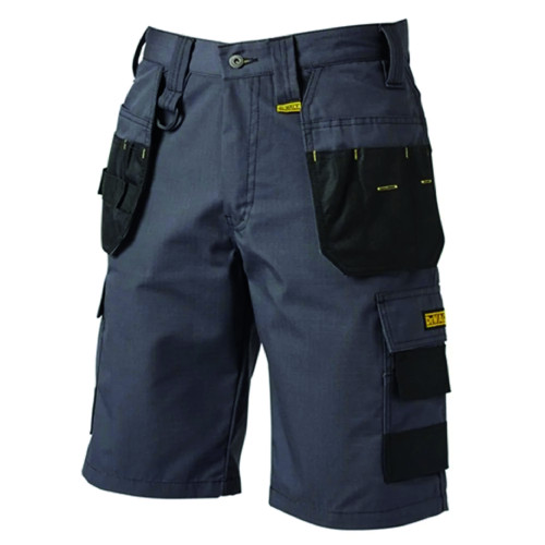 Dewalt Work Shorts - Cheverley Cargo Holster Pocket Shorts - Grey - 30w