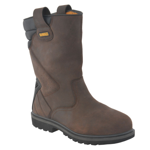 Dewalt Rigger Boots with Brown Full-Grain Leather Upper and Steel Safety Features Size 8