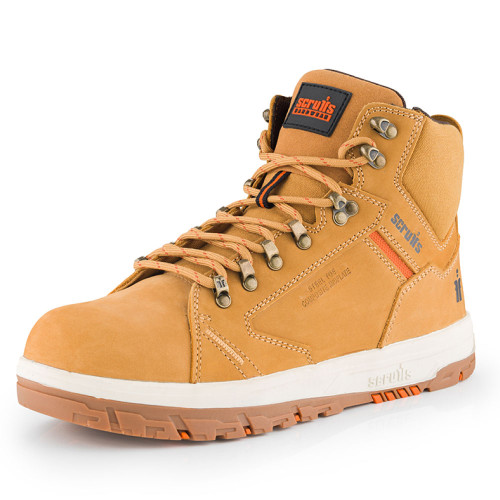 Scruffs Nevis Safety Boot Tan with Steel Toe Cap and Anti-Static feature Size UK 8