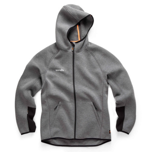 Scruffs Trade Air Layered Hoodie with Abratectâ„¢ panels, a high neckline, and an elasticated hood for warmth and durability size medium