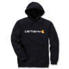 Carhartt 100074 Hoodie Sweatshirt Chest Logo Graphic Midweight Loose Fit in Black Large