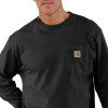 Carhartt K126 Dearborn Loose Fit Long Sleeve Pocket T-Shirt Black Small