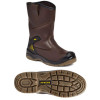 Apache AP305 Brown Leather Safety Rigger Boots - Waterproof - Size 8