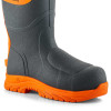 BuckBootz BBZ9000 Neoprene Hi Vis Safety Wellington Boots Grey / Orange Size 11
