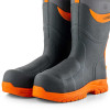 BuckBootz BBZ9000 Neoprene Hi Vis Safety Wellington Boots Grey / Orange Size 11