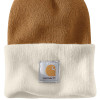 Carhartt 103343 Knit Pom Cuffed Beanie Hat Carhartt Brown
