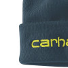 Carhartt 104068 Knit Insulated Beanie Hat with Graphic Logo Night Blue