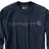 Carhartt 104107 Dearborn Relaxed Long Sleeve Logo T-Shirt Navy/Dark Blue Small