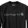 Carhartt 104107 Dearborn Relaxed Long Sleeve Logo T-Shirt Black/Grey Large