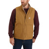 Carhartt 104277 Loose Fit Mock Neck Sherpa Lined Vest Gilet Carhartt Brown Large
