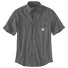 Carhartt 104369 Loose Fit Chambray Short Sleeve Shirt Black Chambray Large