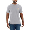 Carhartt TK4616 Force Plain T-shirt with Chest Pocket Heather Grey XL