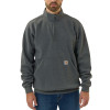 Carhartt 105294 Loose Fit Quarter Zip Sweatshirt with Kangaroo Pockets Carbon Heather Large