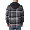 Carhartt 105938 Flannel Sherpa Lined Hooded Shirt Jacket Black Large