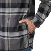 Carhartt 105938 Flannel Sherpa Lined Hooded Shirt Jacket Black Large