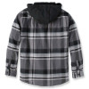 Carhartt 105938 Flannel Sherpa Lined Hooded Shirt Jacket Black Large