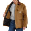 Carhartt 106674 Loose Fit Insulated Firm Duck Traditional Coat Brown Size Large