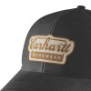 Carhartt 106738 Rugged Flex Twill Mesh-Back Truckers Cap Script Patch Black