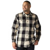 Carhartt 107013 Loose Fit Heavyweight Flannel Long Sleeve Plaid Shirt Oat Milk Small