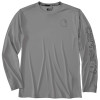 Carhartt 107202 Force Sun Defender Relaxed Fit Long Sleeve T-Shirt Asphalt Medium