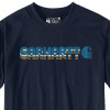 Carhartt 107318 Irvine Relaxed Fit Layered Logo T-Shirt Navy XL