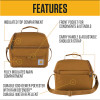 Carhartt B0000546 Insulated 12 Can Large Lunch Cooler Bag Carhartt Brown