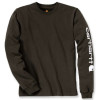 Carhartt Long Sleeve Logo T-shirt - Relaxed Fit - Peat Small
