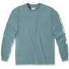 Carhartt Long Sleeve Logo T-shirt - Relaxed Fit - Sea Pine Heather Medium