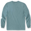 Carhartt Long Sleeve Logo T-shirt - Relaxed Fit - Sea Pine Heather Medium