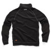 Scruffs Delta Sweatshirt Full Zip Fleece Jacket - Black- XL