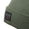 Helly Hansen 79811 Classic Cuff Patch Beanie Hat Army Green (one size)
