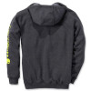 Carhartt K288 Hoodie with Logo Print on Sleeve Midweight Sweatshirt in Carbon Heather XS
