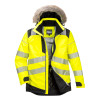 Portwest Premium PW3 Hi-Vis Fur Hood Winter Jacket