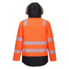 Portwest Premium PW3 Hi-Vis Fur Hood Winter Jacket - Orange / Black - Medium