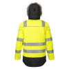 Portwest Premium PW3 Hi-Vis Fur Hood Winter Jacket - Yellow / Black - Large