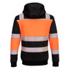 Portwest PW377 PW3 Hi-is Full Zip Winter Hoodie Class 1 Orange XL