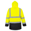 Porwest S768 Hi-Vis 5-in-1 Contrast Executive Waterproof Jacket Yellow and Black XL