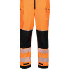 Portwest T150 PW3 Hi Vis Waterproof Rain Salopettes Trousers Orange / Black Large