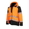 Portwest T160 PW3 Hi Performance Hi Vis Waterproof Winter Jacket Orange / Black Large