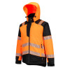 Portwest T160 PW3 Hi Performance Hi Vis Waterproof Winter Jacket Orange / Black Large