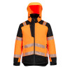 Portwest T160 PW3 Hi Performance Hi Vis Waterproof Winter Jacket Orange / Black Large