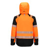 Portwest T160 PW3 Hi Vis Waterproof Overhead Rain Jacket Orange / Black Large