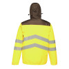 Regatta Professional Men's Hi-Vis Waterproof Insulated Overhead Bomber Jacket Yellow / Grey Large