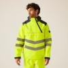 Regatta Professional Men's Hi-Vis Waterproof Insulated Overhead Bomber Jacket Yellow / Grey Large
